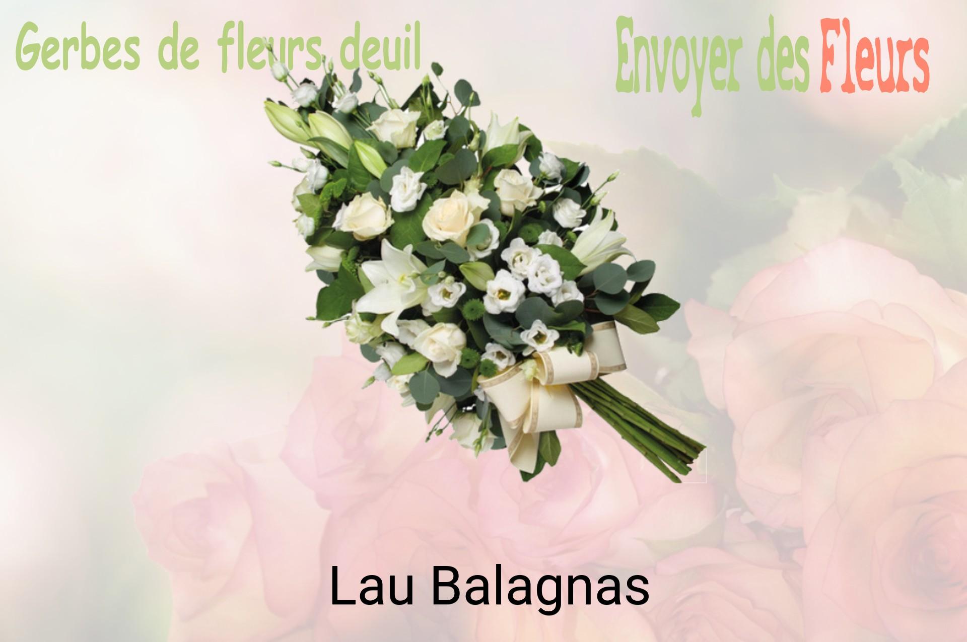 Gerbe de fleurs de deuil livrée à Lau-Balagnas